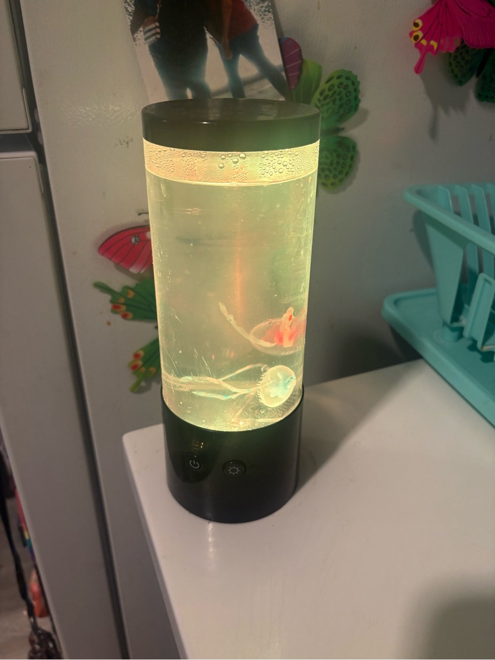 LED Jellyfish Lava Lamp Lantern - Black
